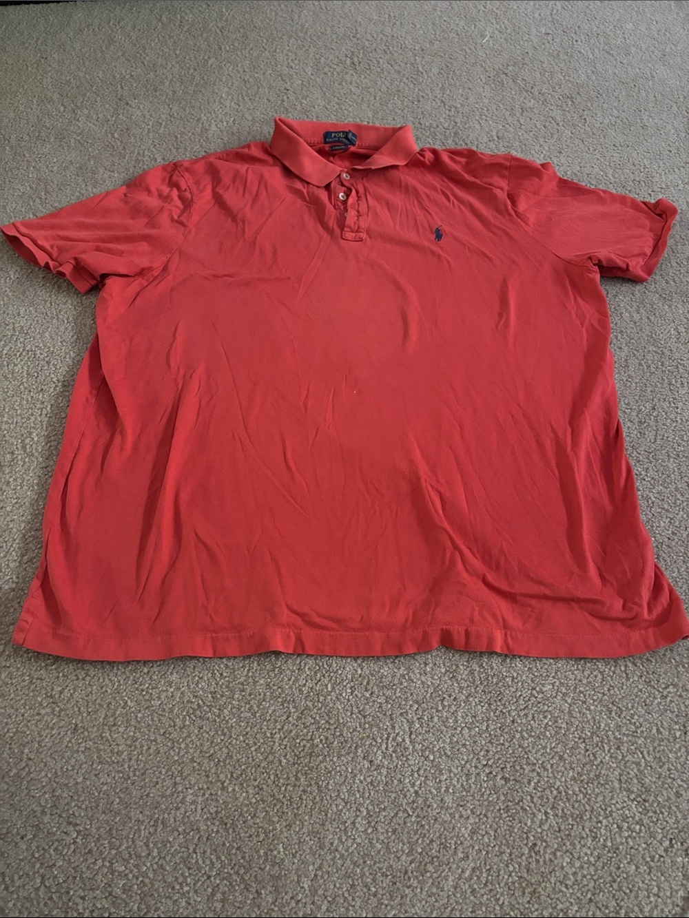Ralph Lauren Men’s Coral Red Short Sleeve Polo size XXL